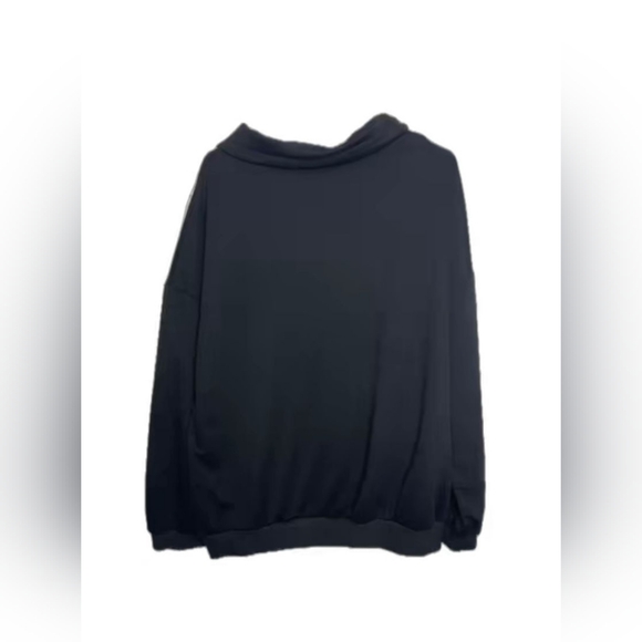 Women's Zip Up Solid Hoodie Pullover - Black - Picture 4 of 8